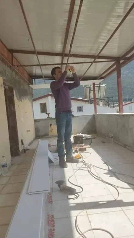 pergole altı aydınlatma elektrik tesisatı hazırlanması
