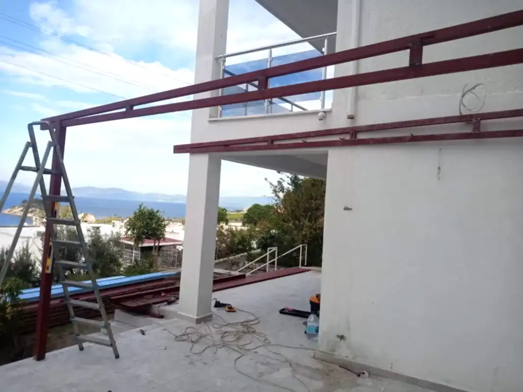 Pergole demir iskelet makaslama kurulum yöntemi