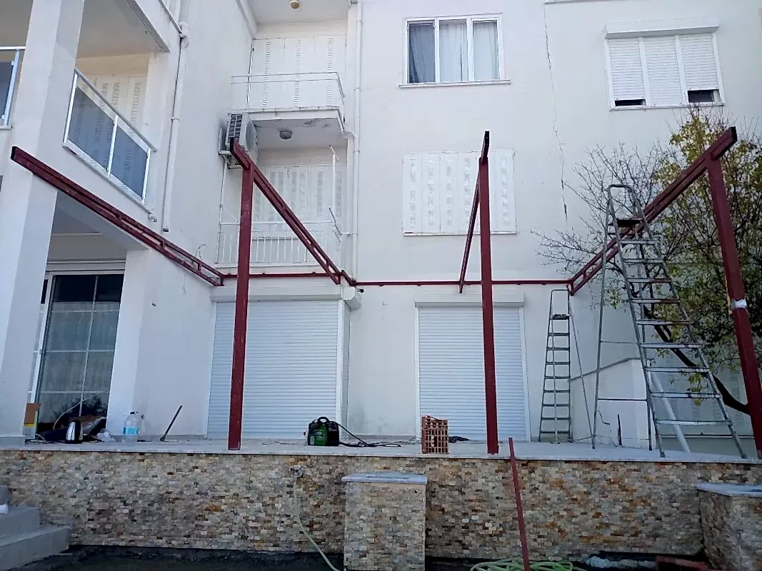 Pergole demir iskelet kurulumu